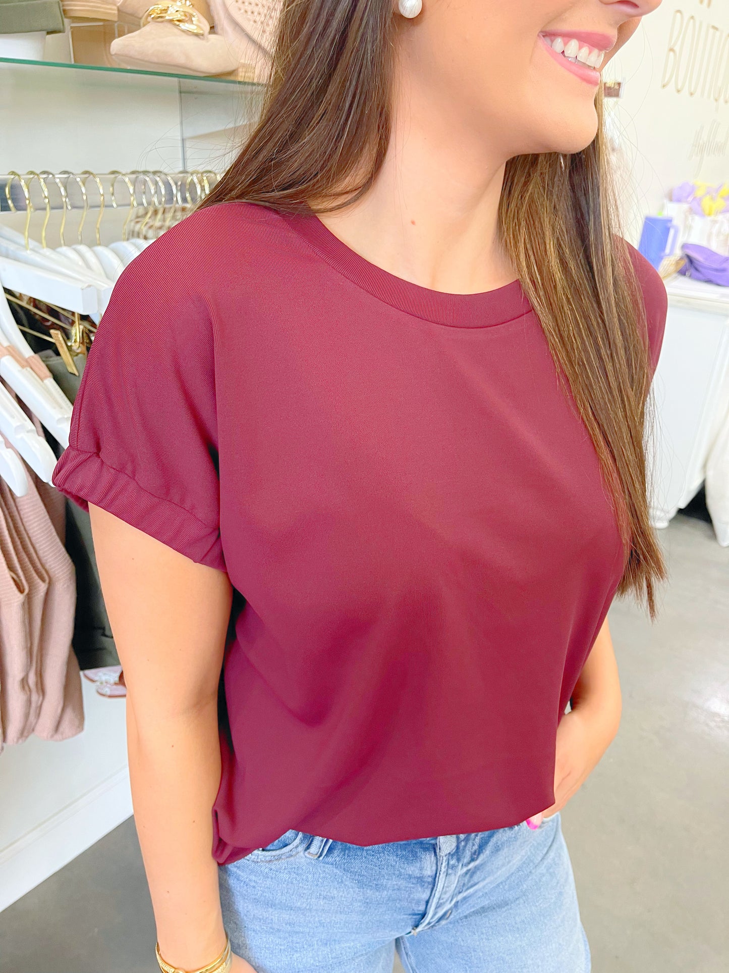Elastic Sleeve Top