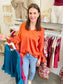 Satin Ruffle Sleeve Top