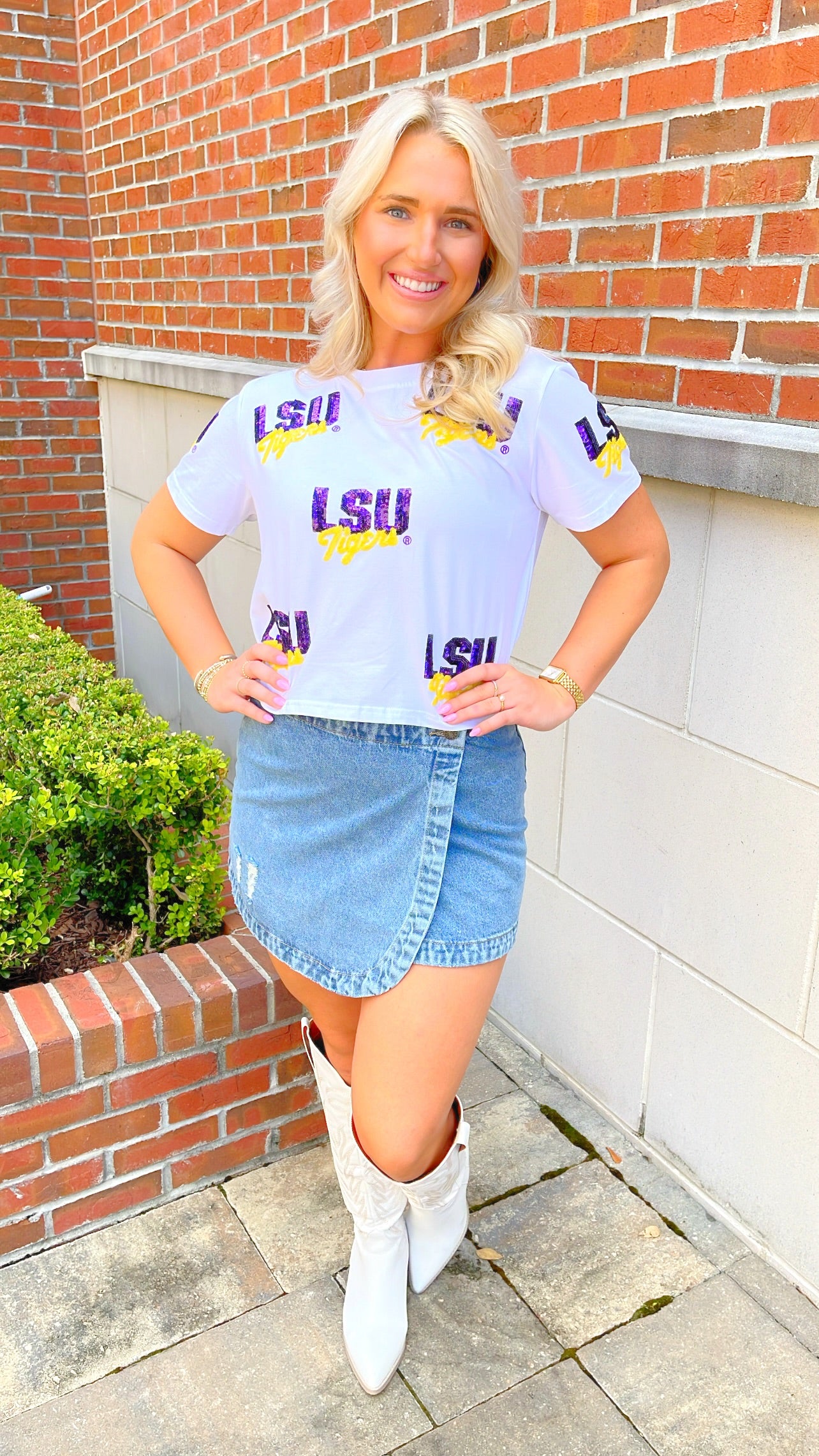 LSU Tigers Sequin Tee