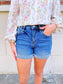 High Rise Cuff Shorts