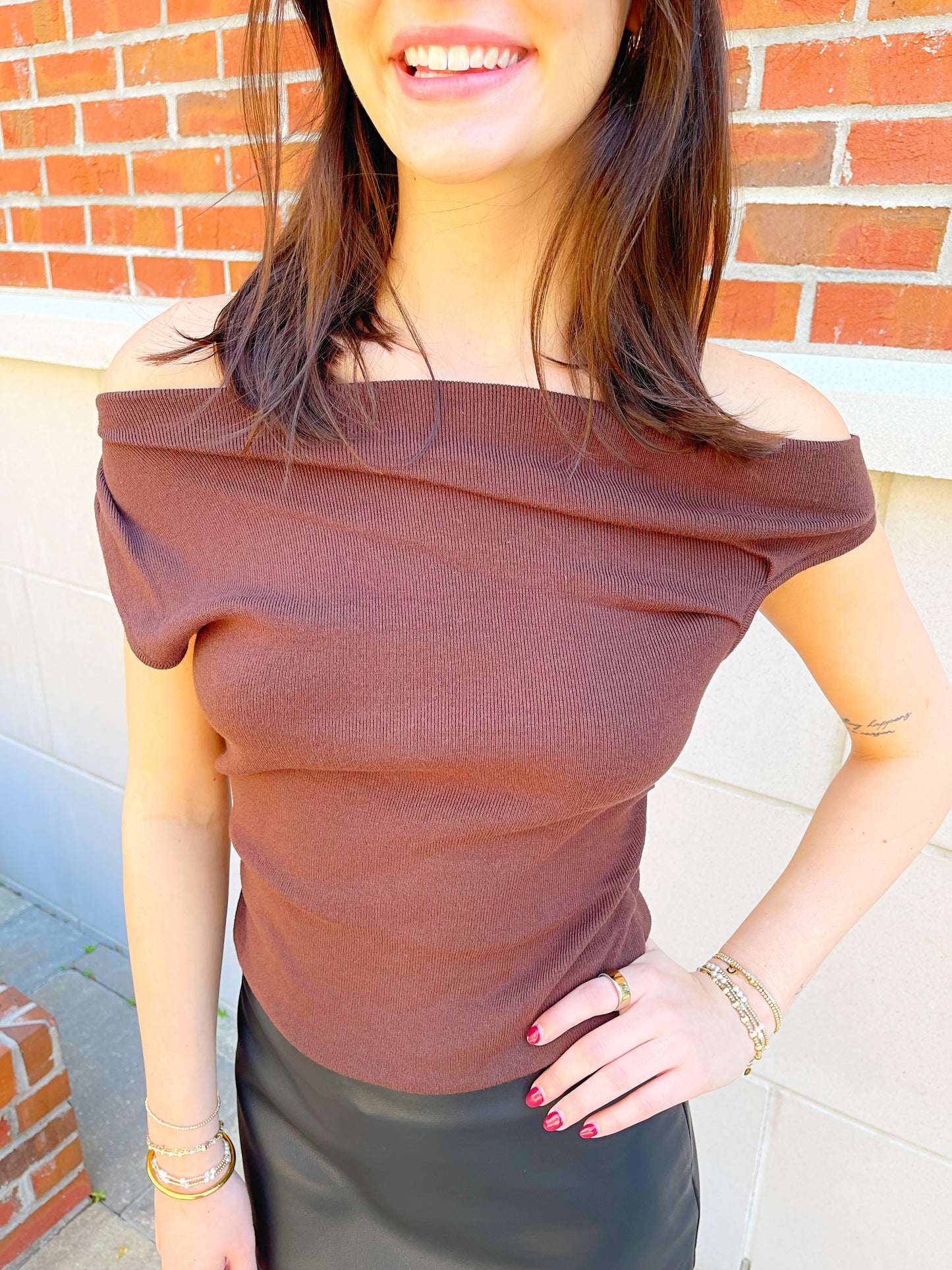 Asymmetrical Sweater Top