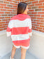 Striped Half Zip Top & Shorts Set