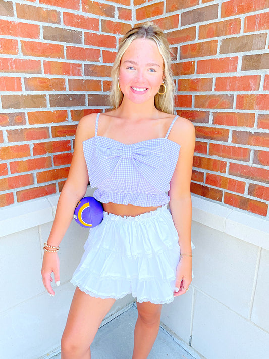 Gingham Bow Tank