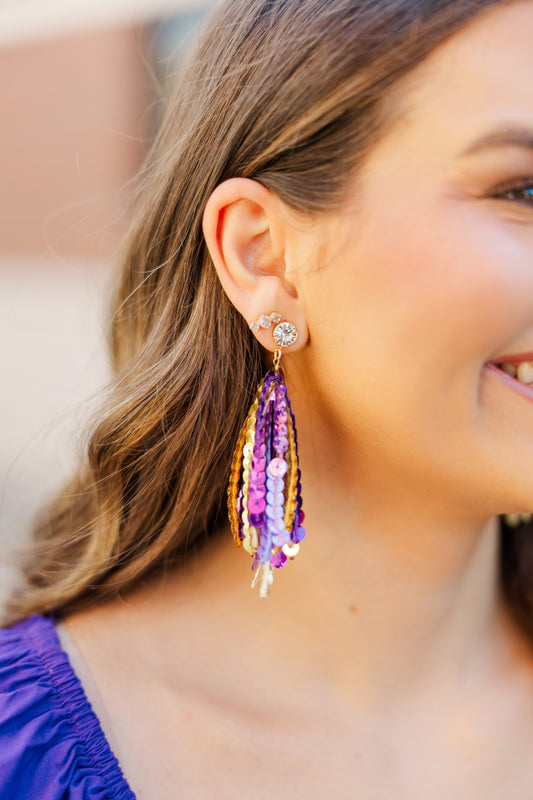 Sequin Tassel Earrings