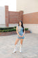 Sleeveless Half Zip Denim Romper