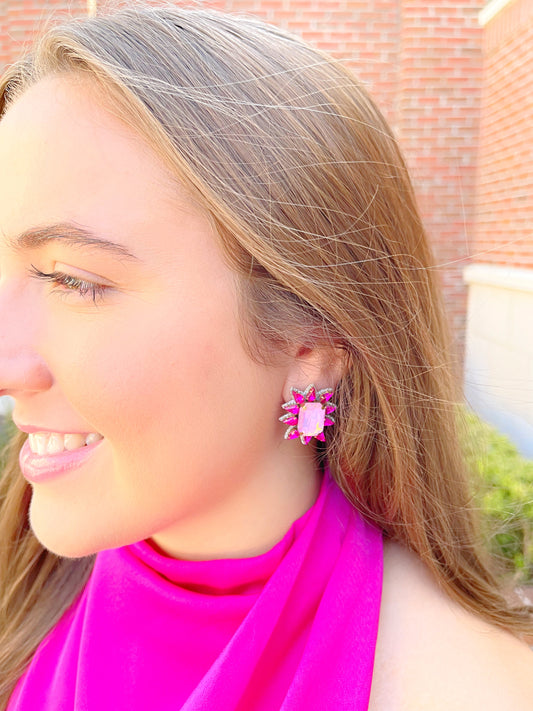 Pink Taylor Shaye Statement Earrings