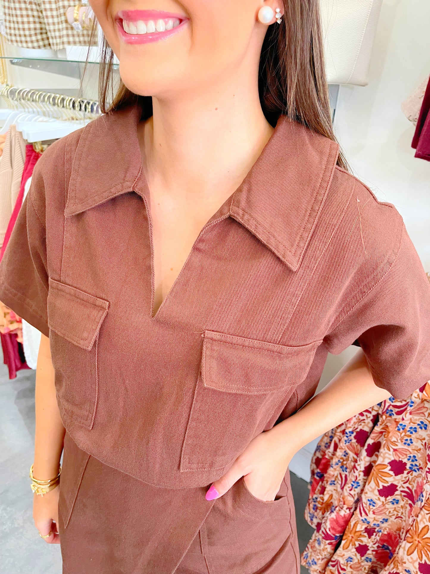 Wrap Front Denim Romper