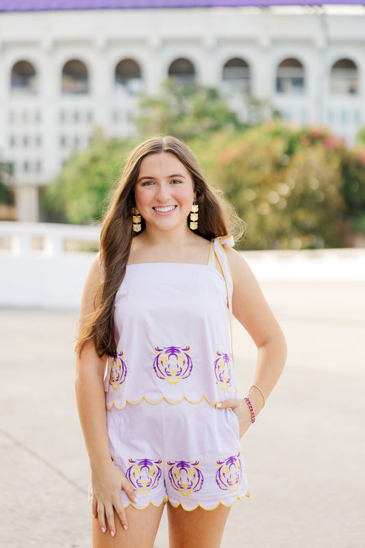 Tiger Embroidered Set