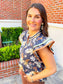 Floral Tiered Ruffle Sleeve Top