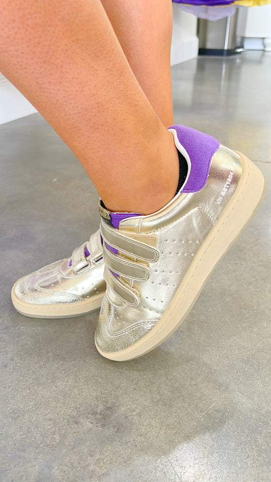 Metallic Velcro Sneakers