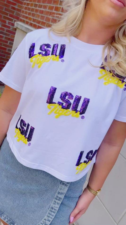 LSU Tigers Sequin Tee