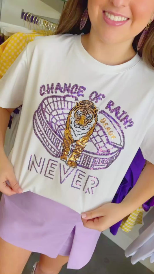 Sequin Chance of Rain Tee