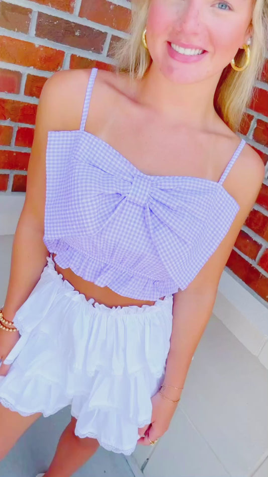 Gingham Bow Tank