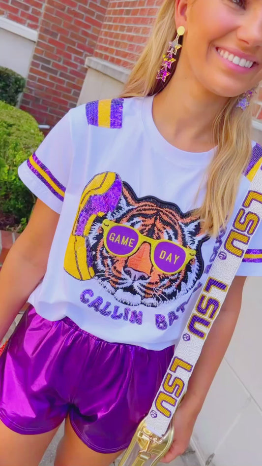 Callin Baton Rouge Sequin Tee